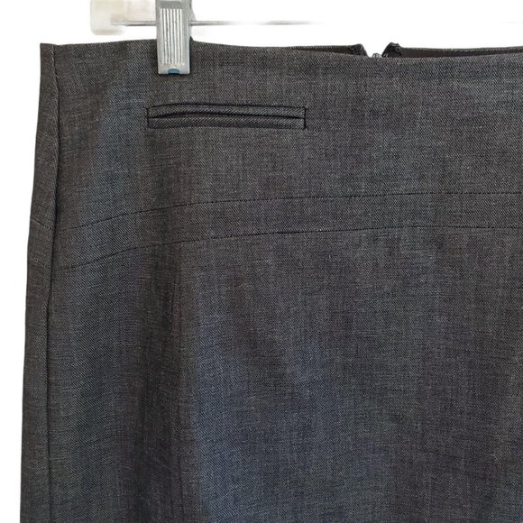 Express Gray Pencil Skirt 6 Stretch Career Casual Lightweight Zip Office Siren - Picture 3 of 7